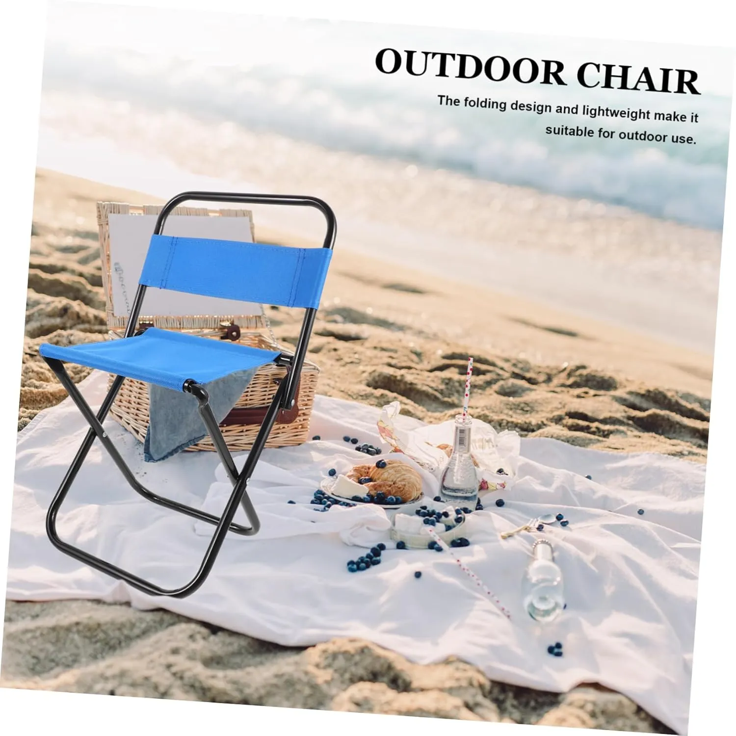 Lightweight Portable Folding Camping Chair Compact Outdoor Fishing Stool for Travel Sports Events and Gardens Ergonomic Design for Comfort and Durability