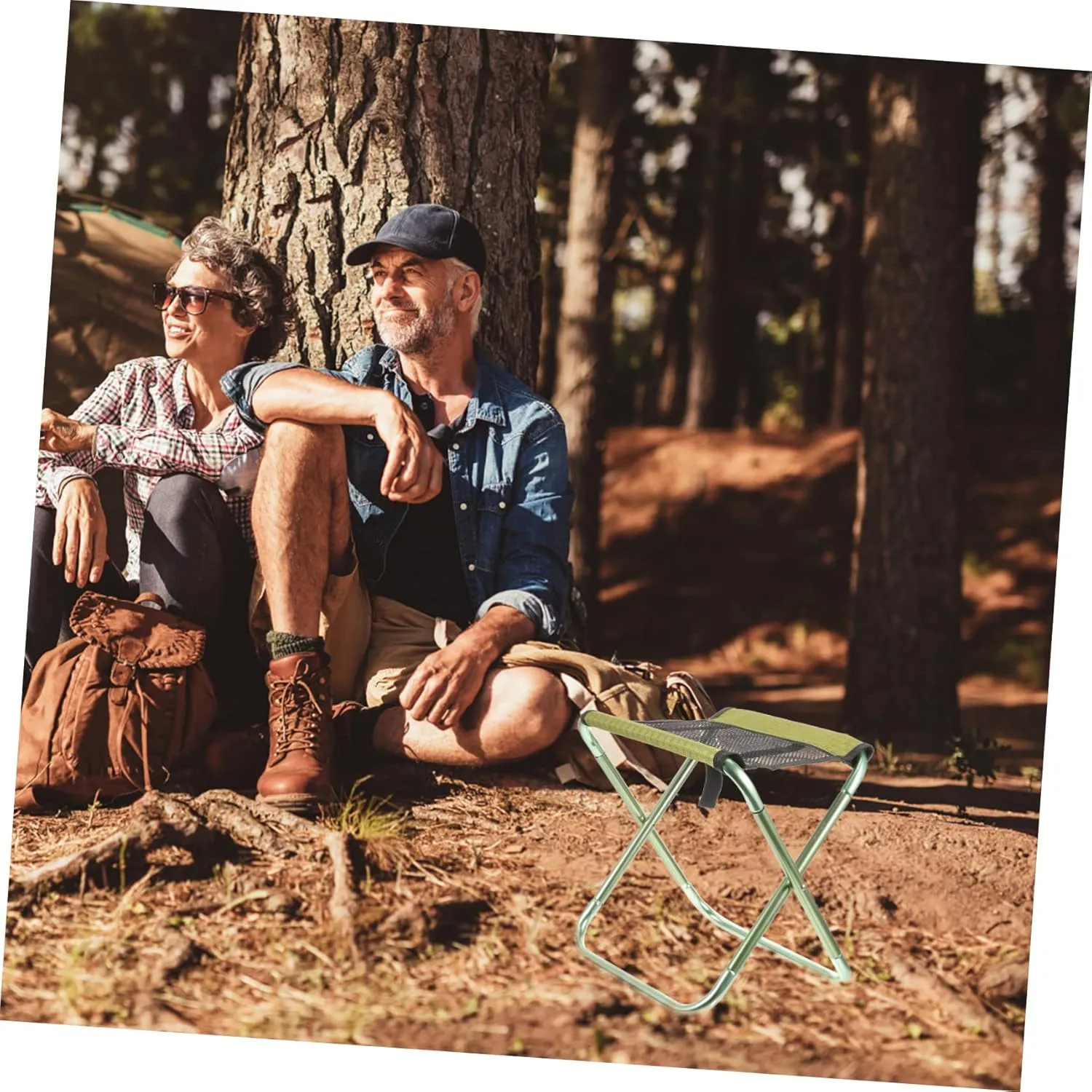 Lightweight Portable Folding Stool Multi Function Camping Chair for Adults Compact Design for Fishing Hiking and Outdoor Activities Ergonomically Crafted for Comfort