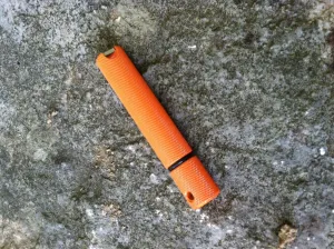 Limited Edition Orange Aurora 440C Magnesium FIRE Starter Flint Stone Camping Survival Gear Made in USA