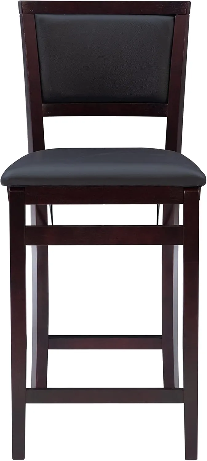 Linon Home Decor Keira Pad Back Folding Counter Stool, 24-Inch