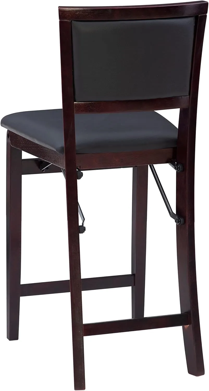 Linon Home Decor Keira Pad Back Folding Counter Stool, 24-Inch