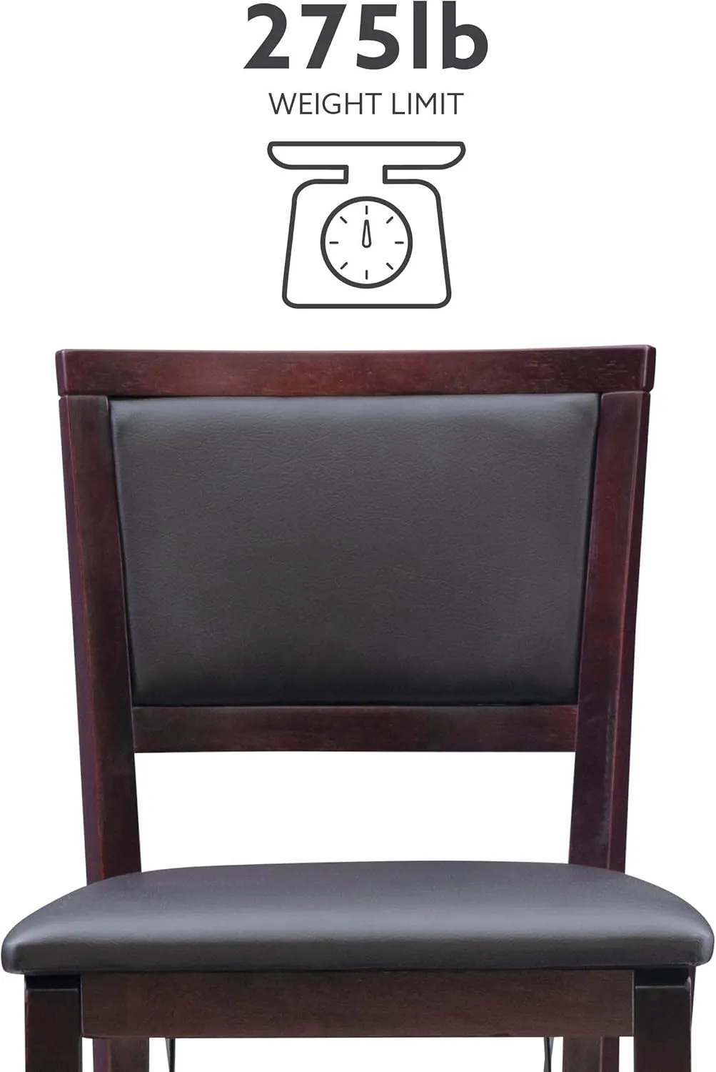 Linon Home Decor Keira Pad Back Folding Counter Stool, 24-Inch