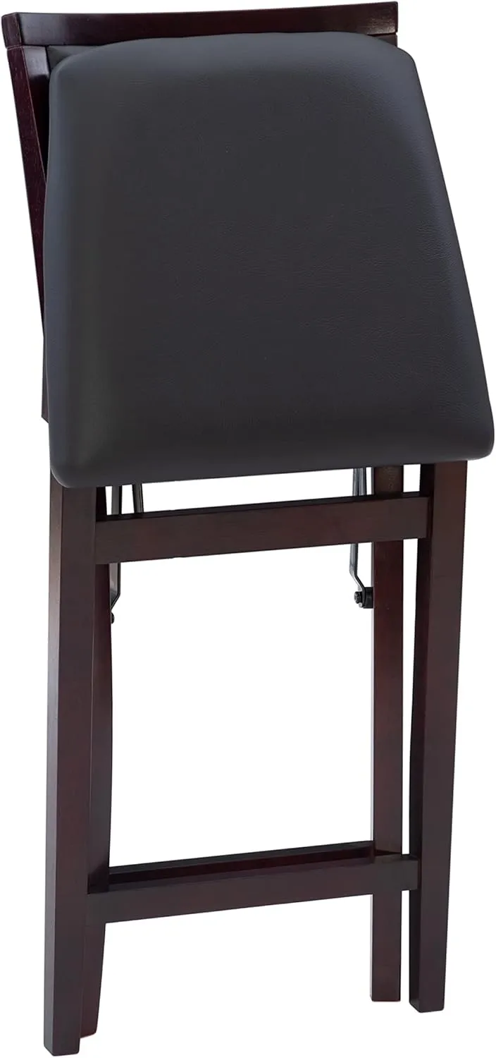 Linon Home Decor Keira Pad Back Folding Counter Stool, 24-Inch