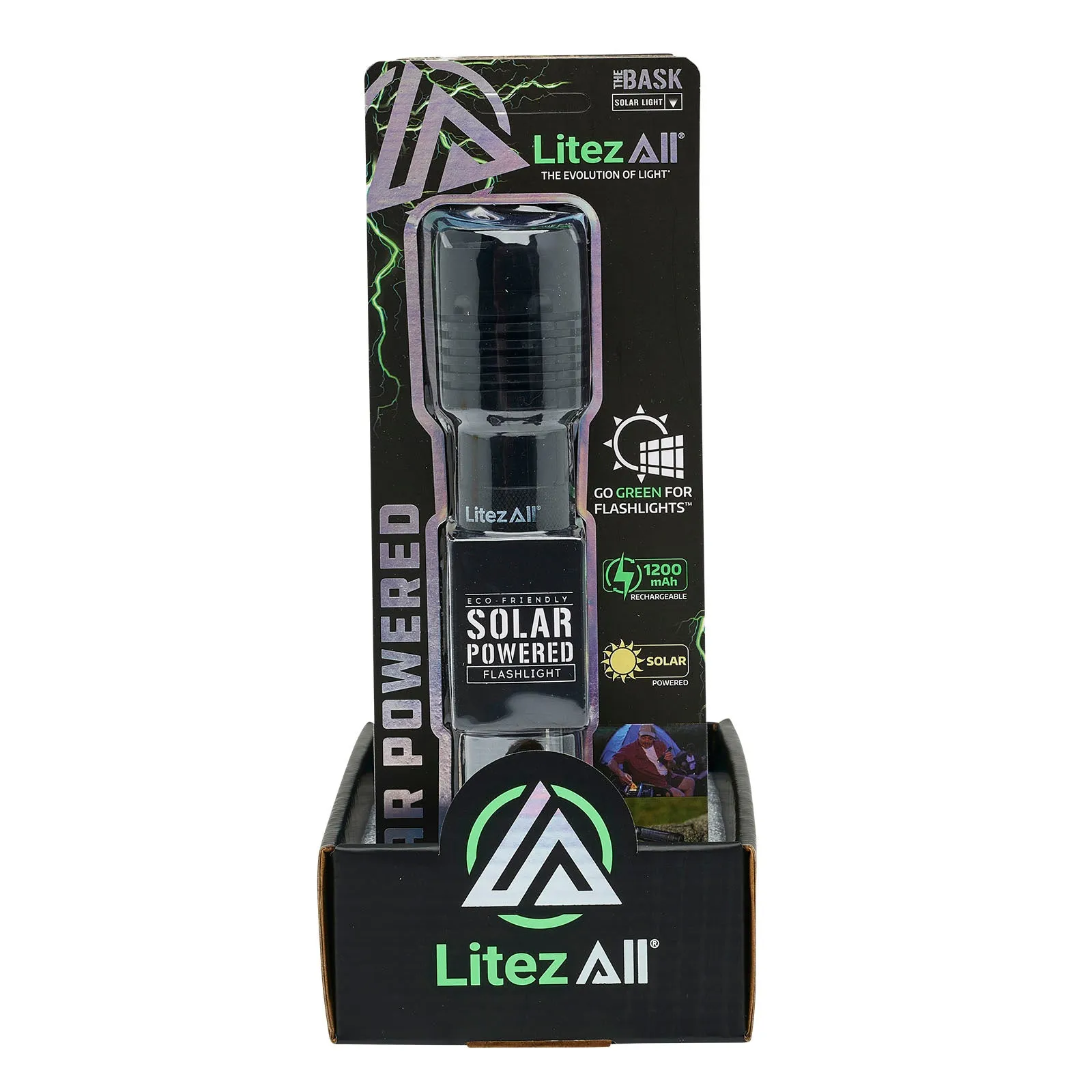 LitezAll Bask Solar Powered Flashlight