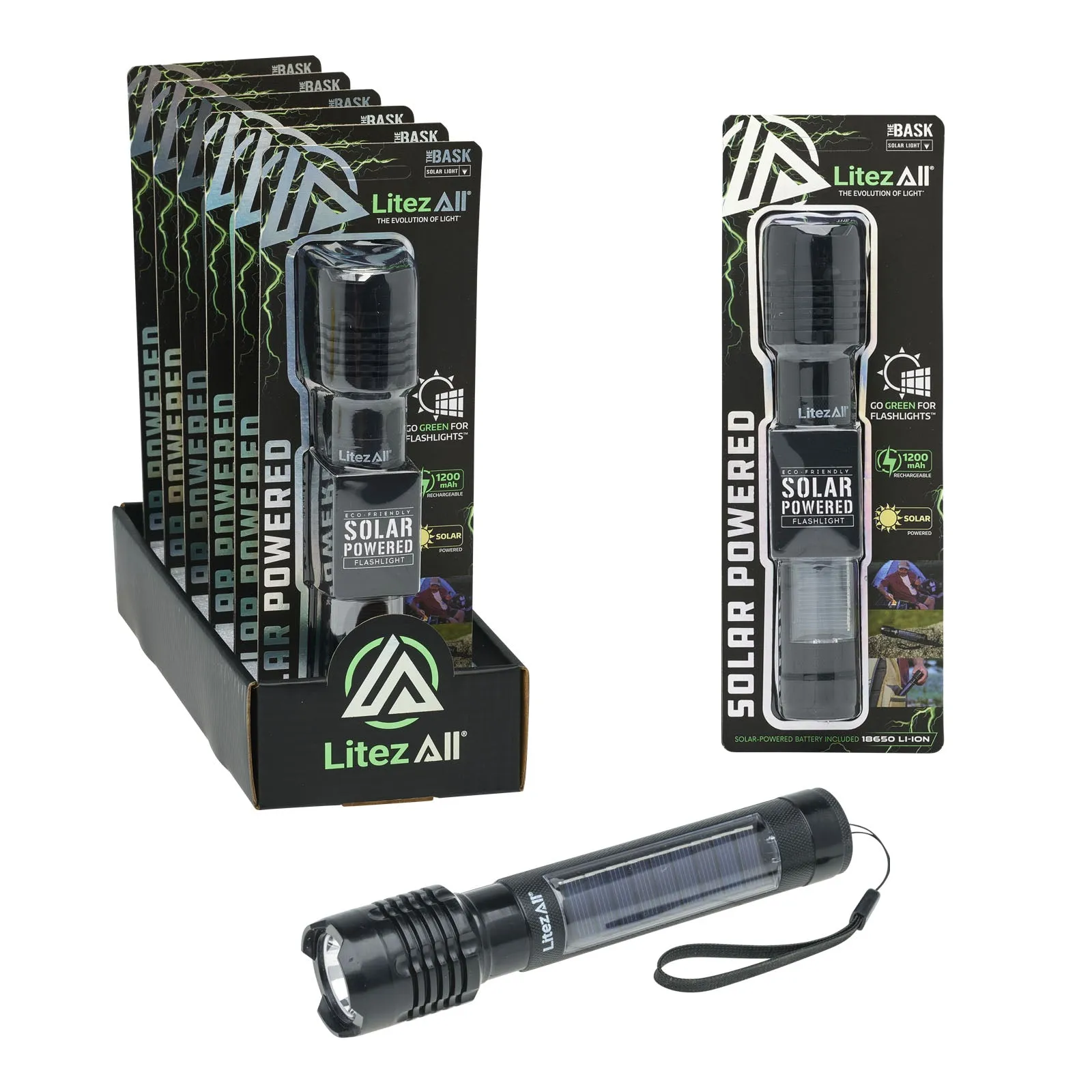 LitezAll Bask Solar Powered Flashlight