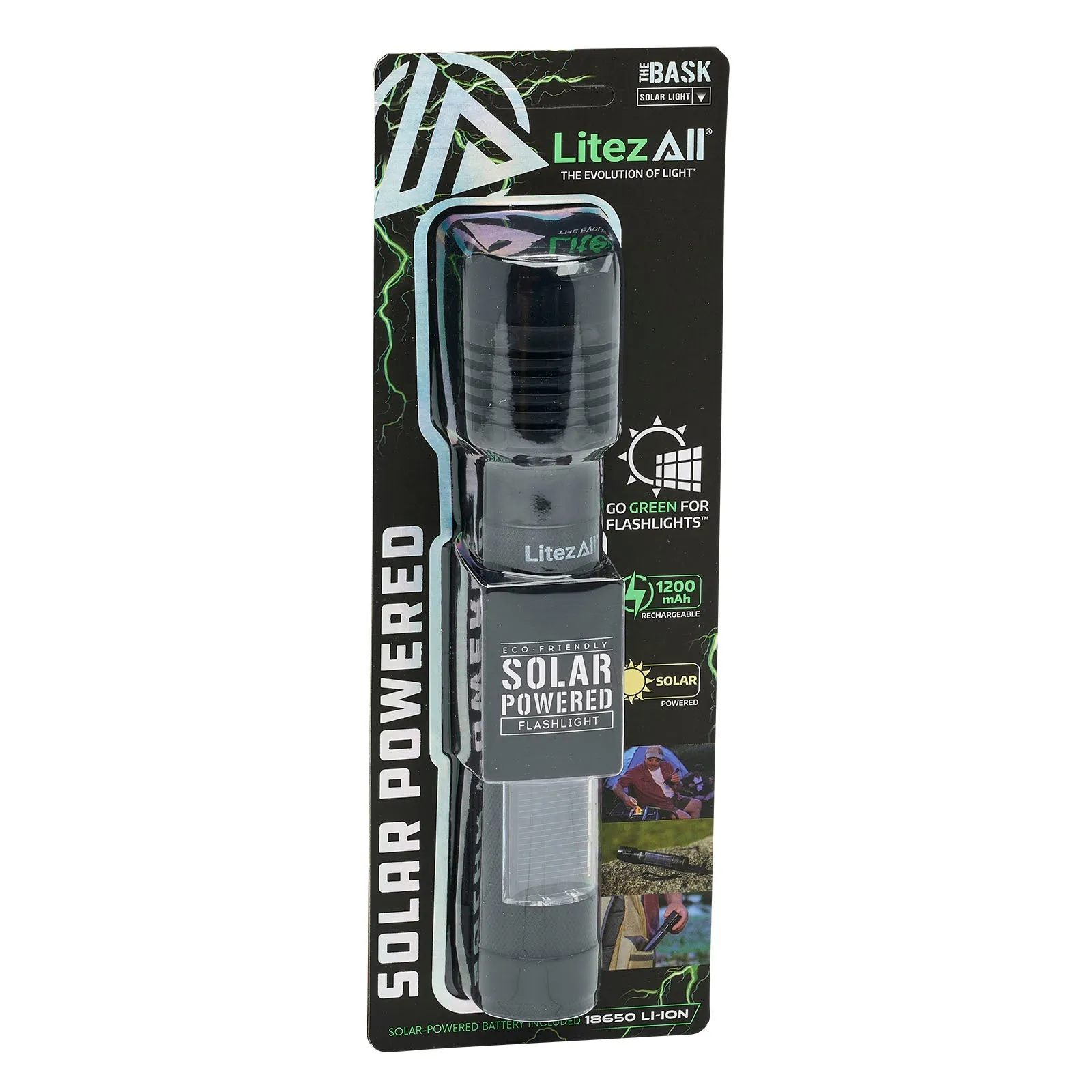 LitezAll Bask Solar Powered Flashlight