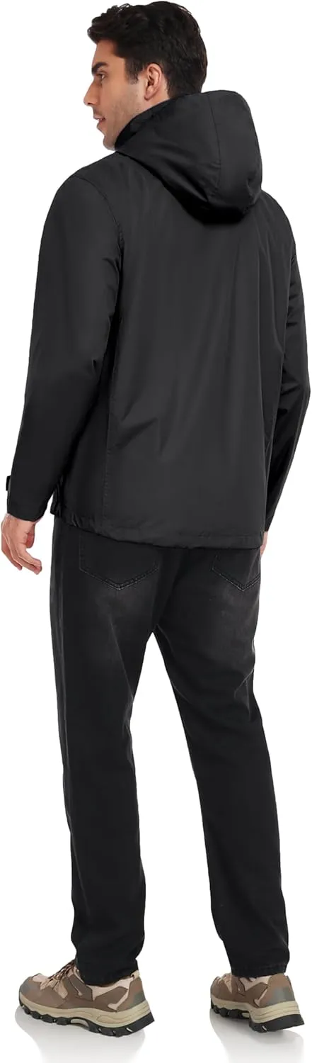 Little Donkey Andy Men's High-performance Waterproof Rain Jacket Ultra Lightweight Rain Shell for Hiking,Golf,Travel