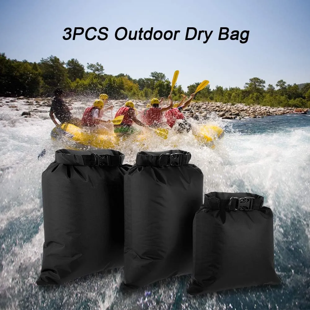 Lixada Waterproof Dry Bags, 3/5/6 Pack Ultimate Dry Sack - 3L 5L 8L Lightweight, Roll Top Outdoor Dry Sacks for Kayaking Camping Hiking Traveling Boating Water Sports