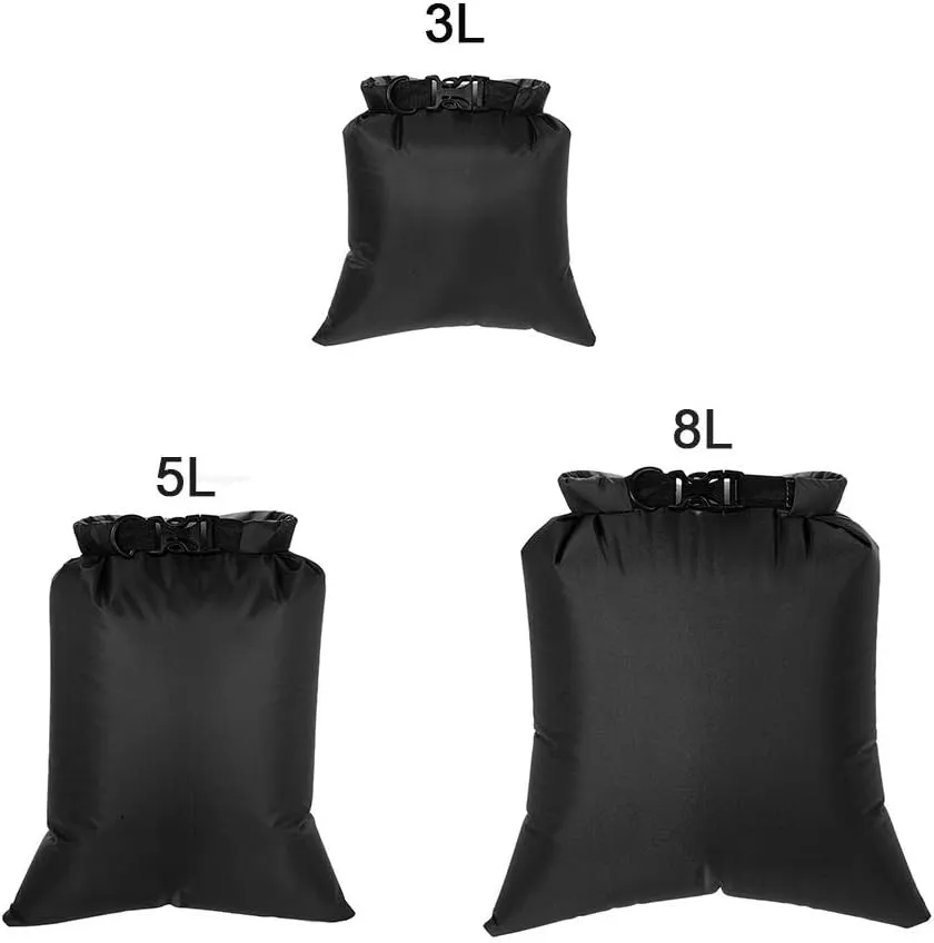 Lixada Waterproof Dry Bags, 3/5/6 Pack Ultimate Dry Sack - 3L 5L 8L Lightweight, Roll Top Outdoor Dry Sacks for Kayaking Camping Hiking Traveling Boating Water Sports