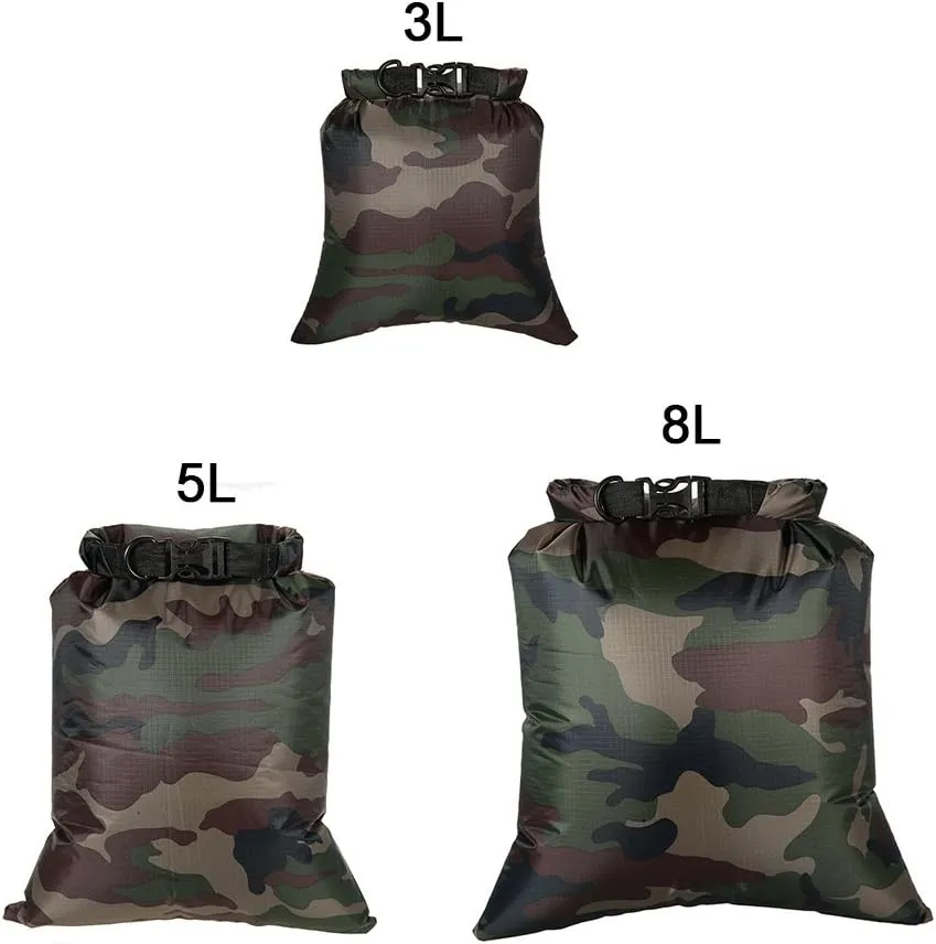 Lixada Waterproof Dry Bags, 3/5/6 Pack Ultimate Dry Sack - 3L 5L 8L Lightweight, Roll Top Outdoor Dry Sacks for Kayaking Camping Hiking Traveling Boating Water Sports