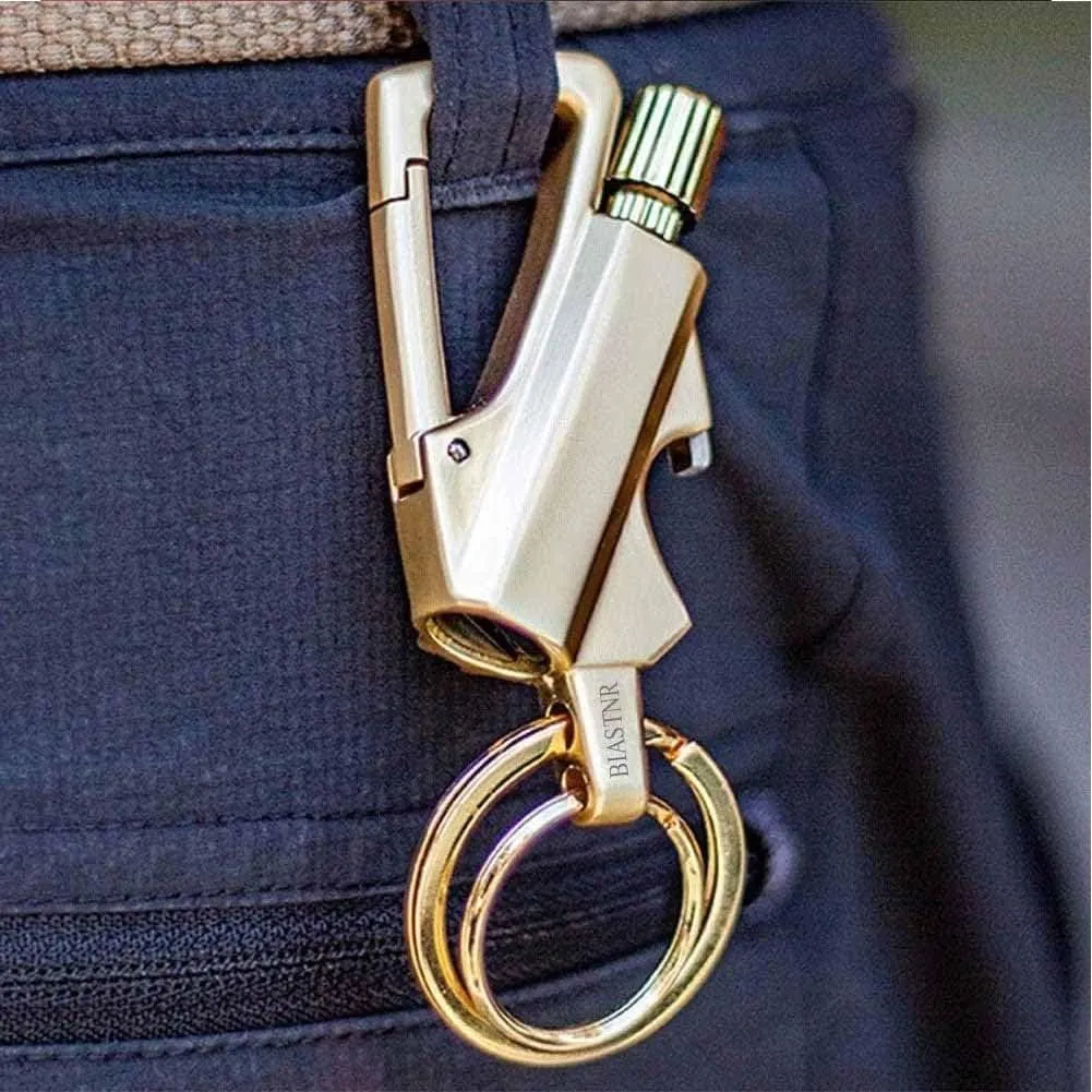 Llavero Encendedor De Acero, Flint and Steel Fire Starter, Fire Starter Survival Tool, Keychain Lighter Match Strike, Portable Waterproof Starters, Stylish and Functional Alloy Keychain