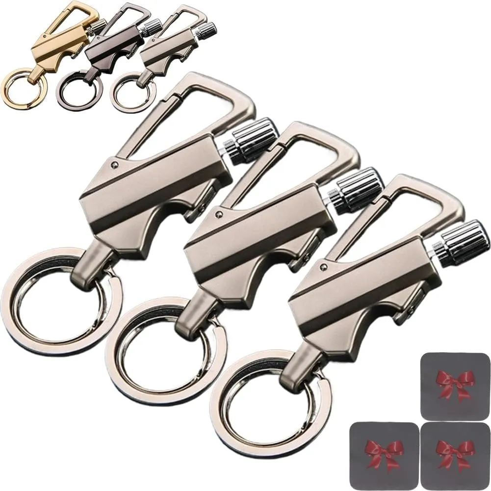 Llavero Encendedor De Acero, Keychain Lighter Match Strike, Mini Multi Functional Hiking Safety Tool Collapsible, Waterproof Key Chain Lighter Match, Reusable Lighters Stick for Outdoor(Silver#3PCS)