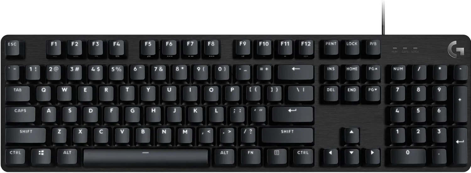 Logitech G413 SE Full-Size Mechanical Gaming Keyboard - Backlit Keyboard with Tactile Mechanical Switches, Anti-Ghosting, Compatible with Windows, macOS - Black Aluminum