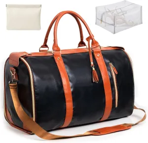 Luxe Mega Bag, Luxe Mega Travel Bag with Waterproof Shoe Bag, Foldable Garment Travel Bag Waterproof (Black, Classic)