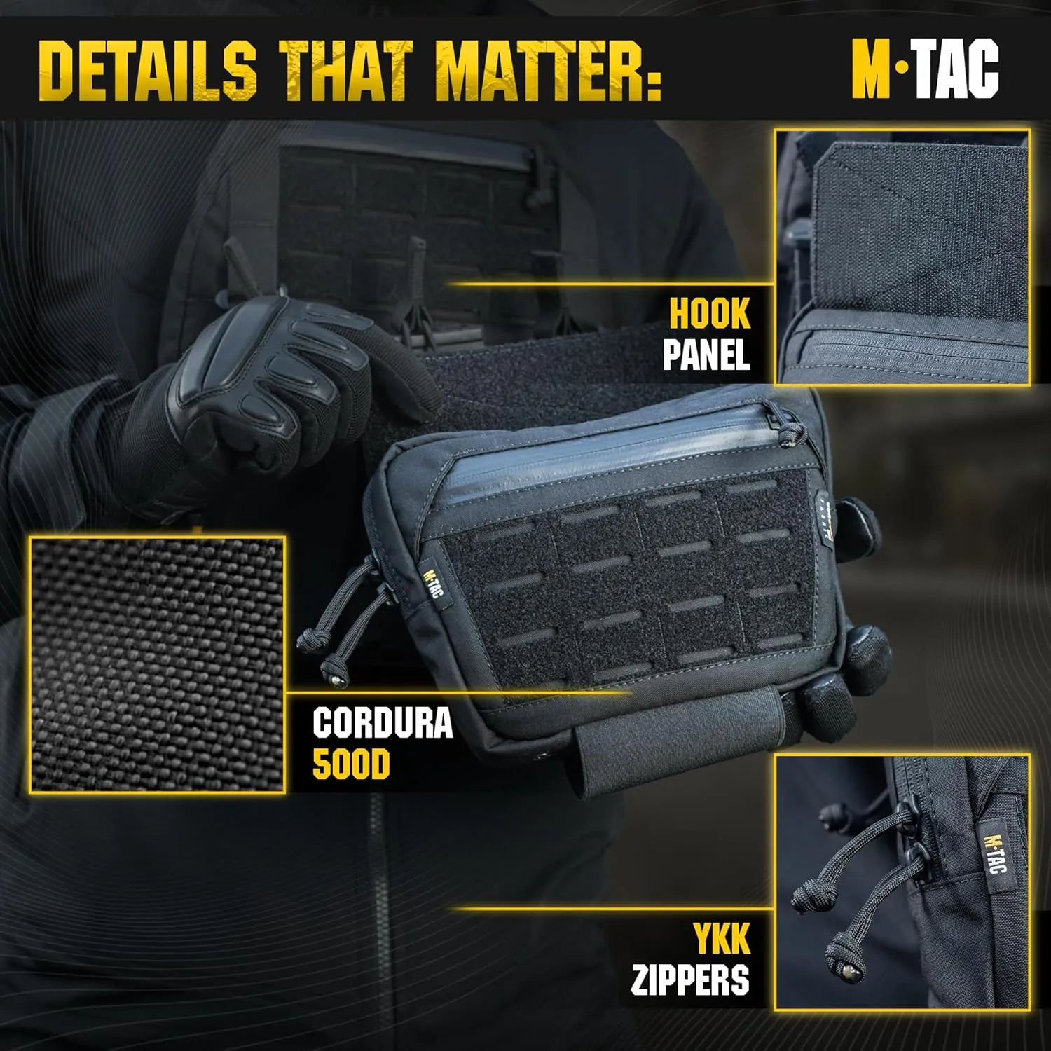 M-Tac Elite Dangler Pouch Large - Tactical Drop Down Utility Pouch with Hook & Loop Carrying - Dump Tool Pouch Carrying Kit Lower Bag