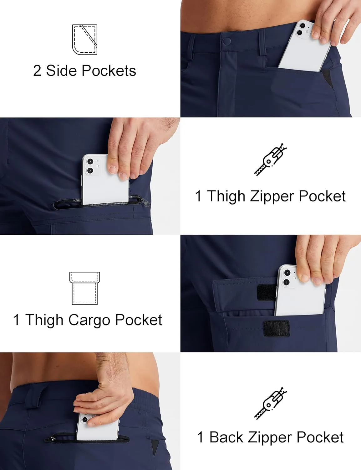 MAGCOMSEN Men's Hiking Cargo Shorts 9" Quick Dry Lightweight Summer Casual Shorts for Men Work Golf Outdoor 5 Pockets
