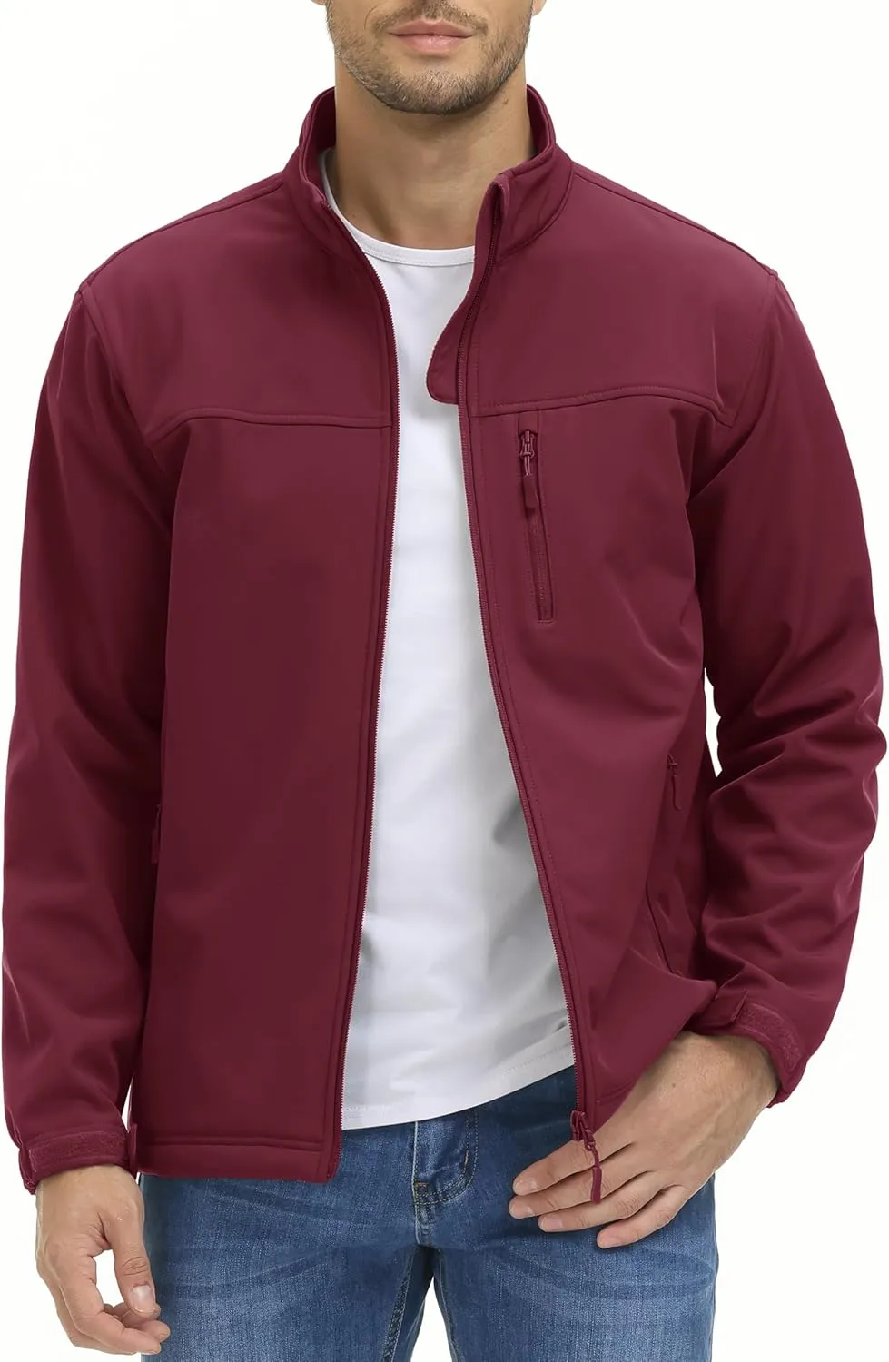 MAGCOMSEN Men's Tactical Jacket Fleece Lined Soft Shell Winter Jacket Lightweight Water Resistant Coats Outwear