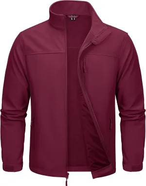 MAGCOMSEN Men's Tactical Jacket Fleece Lined Soft Shell Winter Jacket Lightweight Water Resistant Coats Outwear