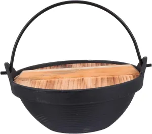 MAGICLULU 1 set Outdoor Cast Iron Pot with Lid Lightweight Hanging Cookware for Camping Hiking and Picnics and Easy to Clean for Outdoor Cooking