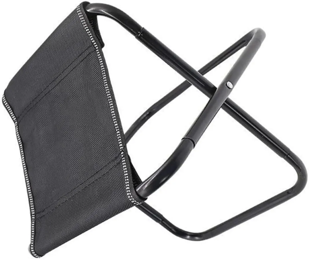 MAGICLULU Portable Folding Stool Outdoor Chairs Small Stool Folding Camping Stool Folding Stools for Adults Portable Fold up Stool Portable Stool Fold up Chair Outdoor Stool Black Canvas