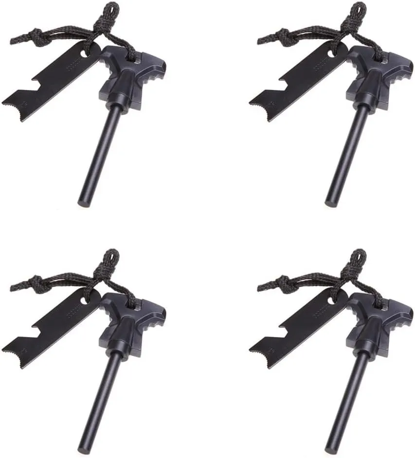 Magik 2-4 Pack Waterproof Fire Starter Striker Flint Ferro Rod Survival Camping EDC