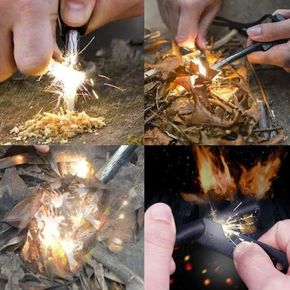 Magik 2-4 Pack Waterproof Fire Starter Striker Flint Ferro Rod Survival Camping EDC