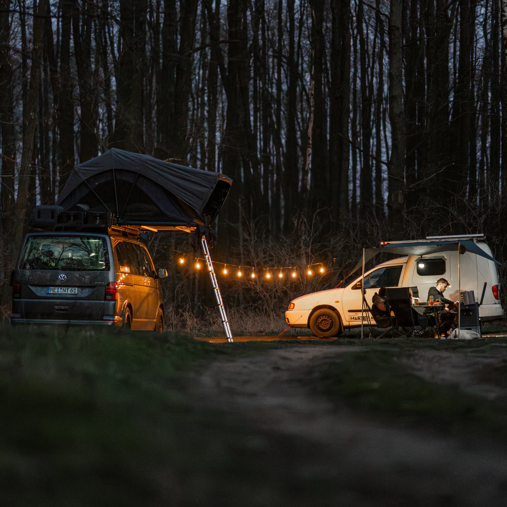 Magnetische Camping Lichterkette mit Solarpanel