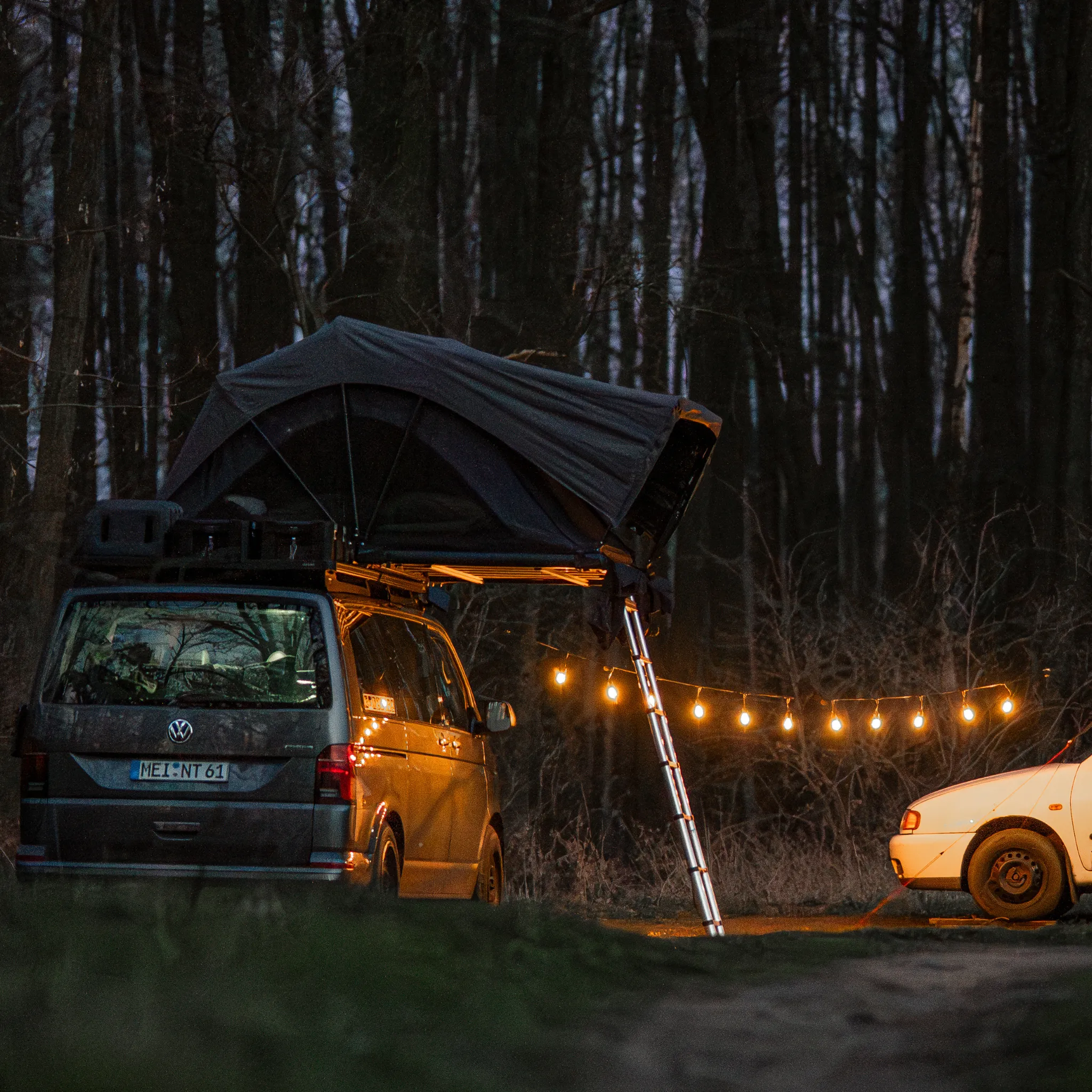 Magnetische Camping Lichterkette mit Solarpanel