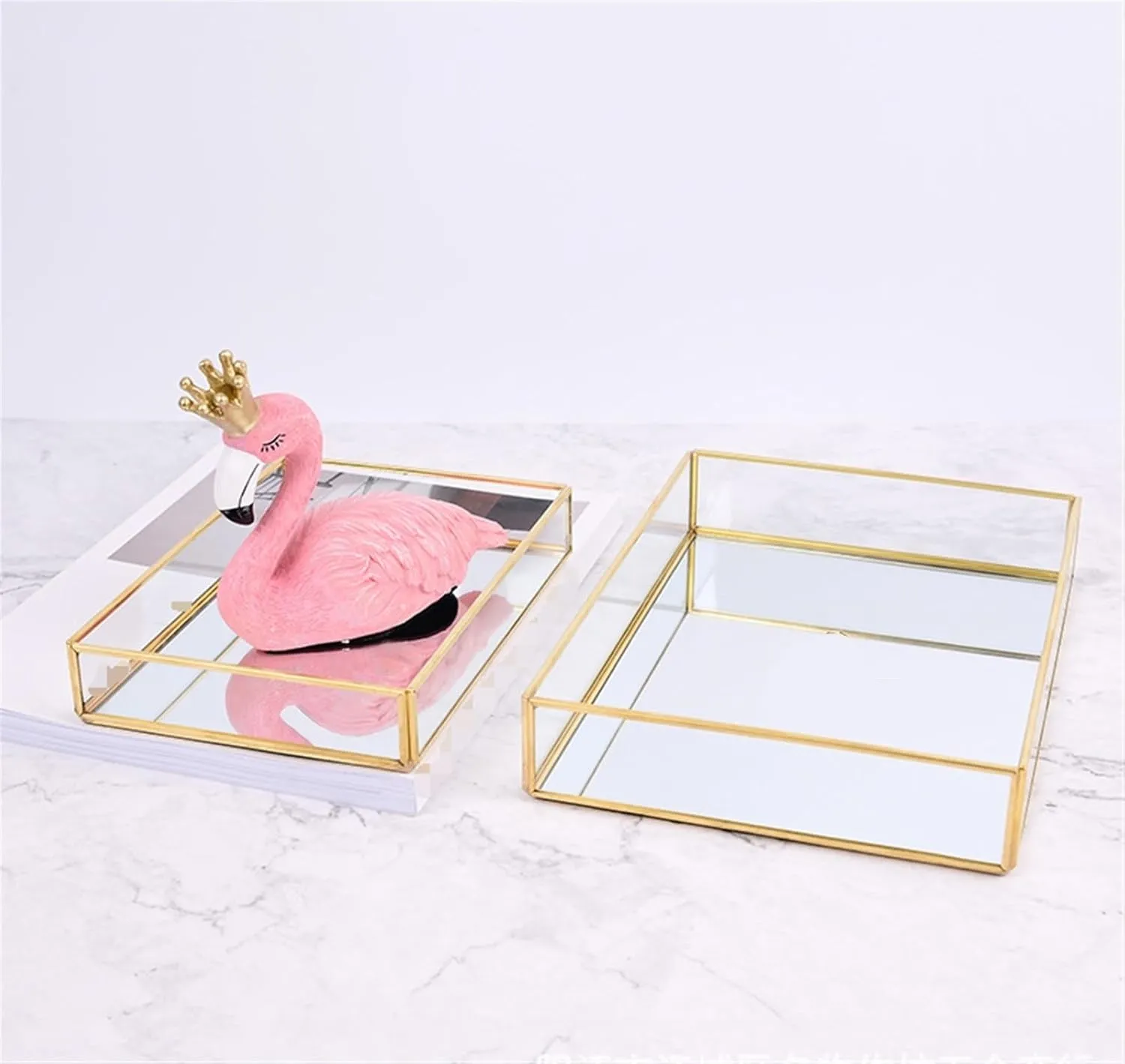 Makeup Organizer Vanity Skin Care Products Lipsticks Perfumes Gold Trays Jewelry Cosmetics Storage Boxes Display Boxes Make Organizers Vanity