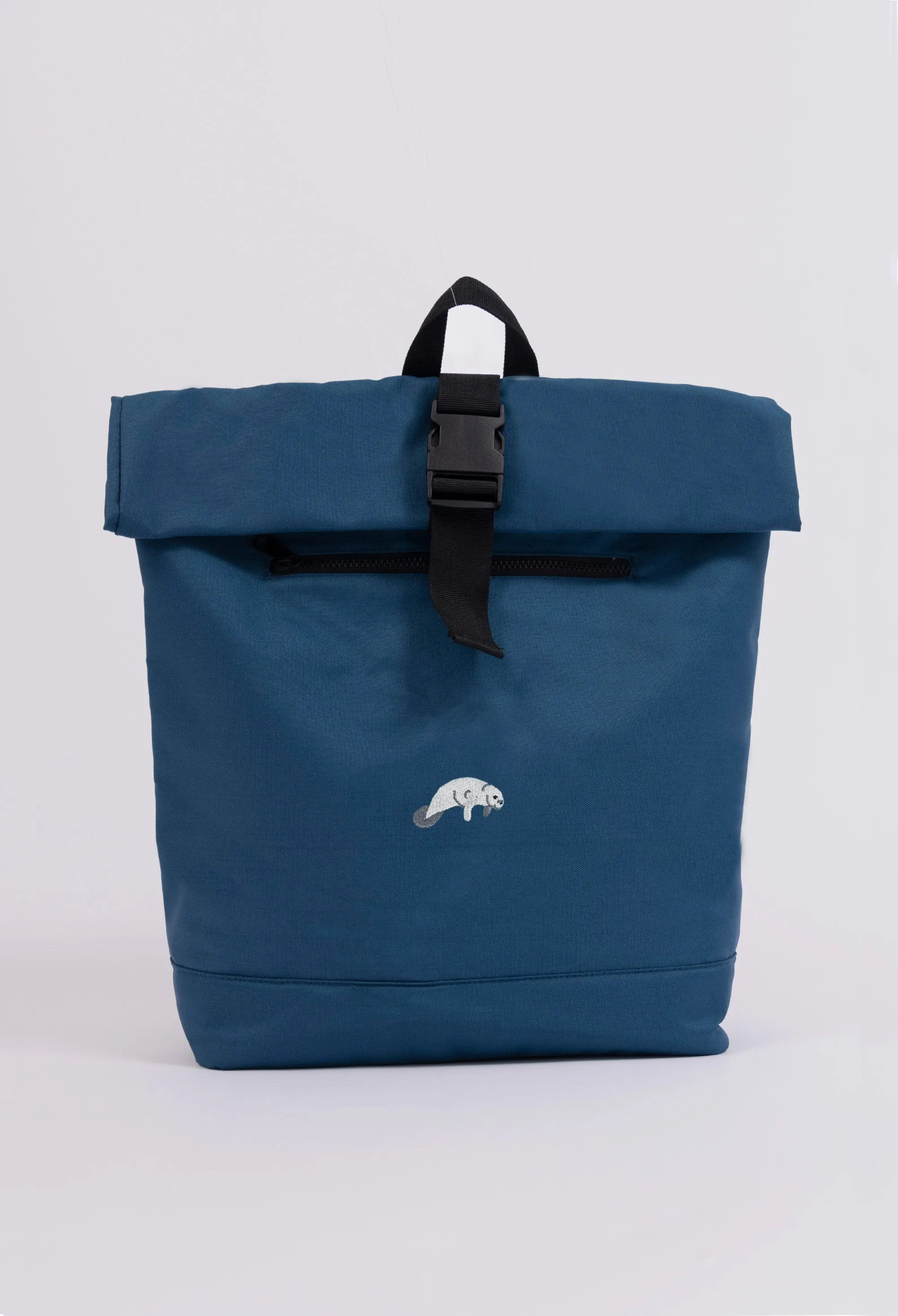 manatee recycled roll-top backpack