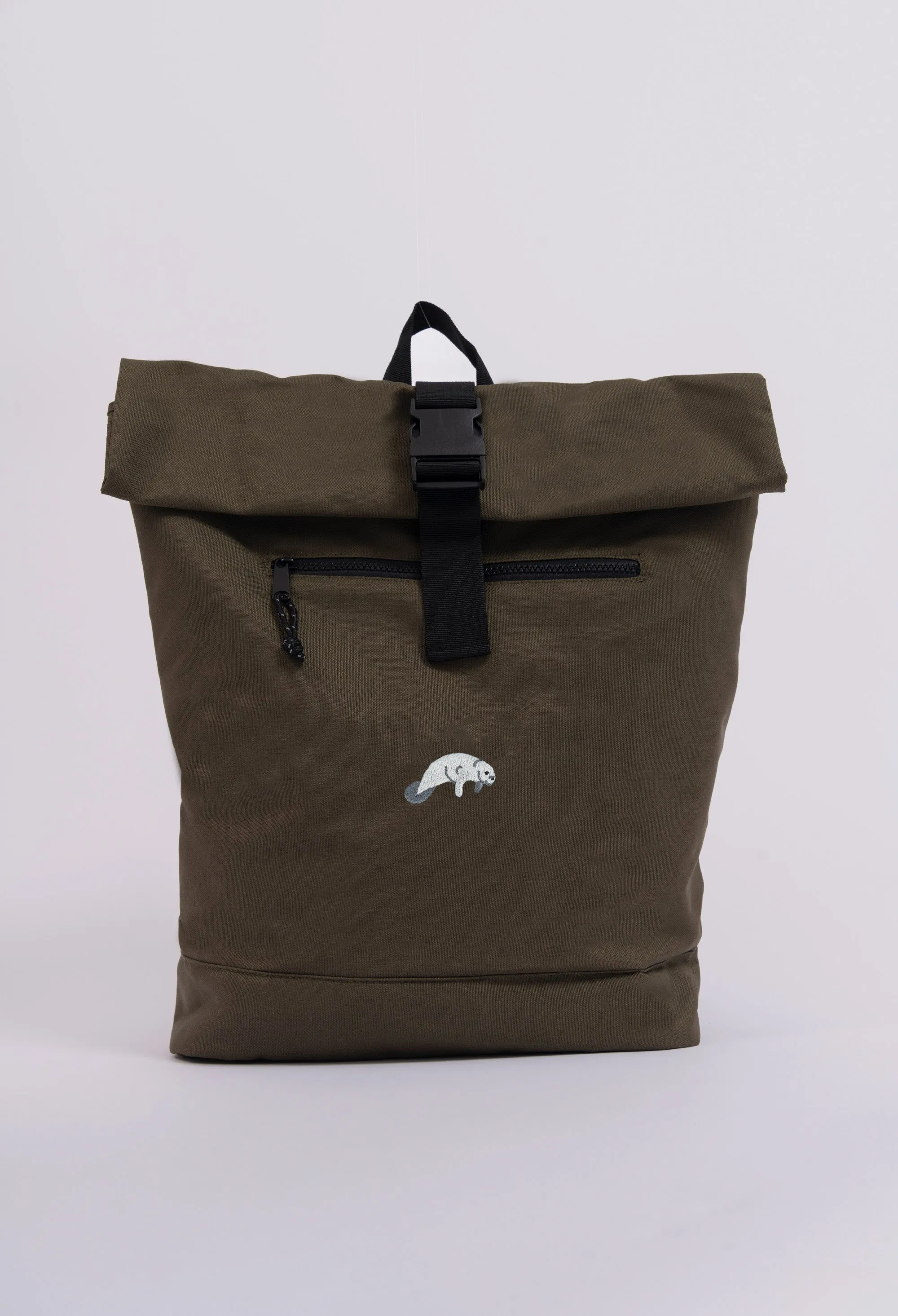 manatee recycled roll-top backpack