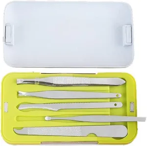 Manicure Kit Ladies Personal Care Mini Portable Built in Nail File Style Nail Clipper Green 9 Pieces Pack Nail Clippers Kit