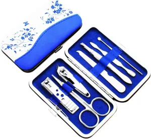 Manicure Set 7 Pieces Stainless Steel Personal Nail Clippers Kit with Porcelain Case Pedicure / Manicure Set Nail Clippers Cuticle Kit Case Nail Clippers Pedicure Kit