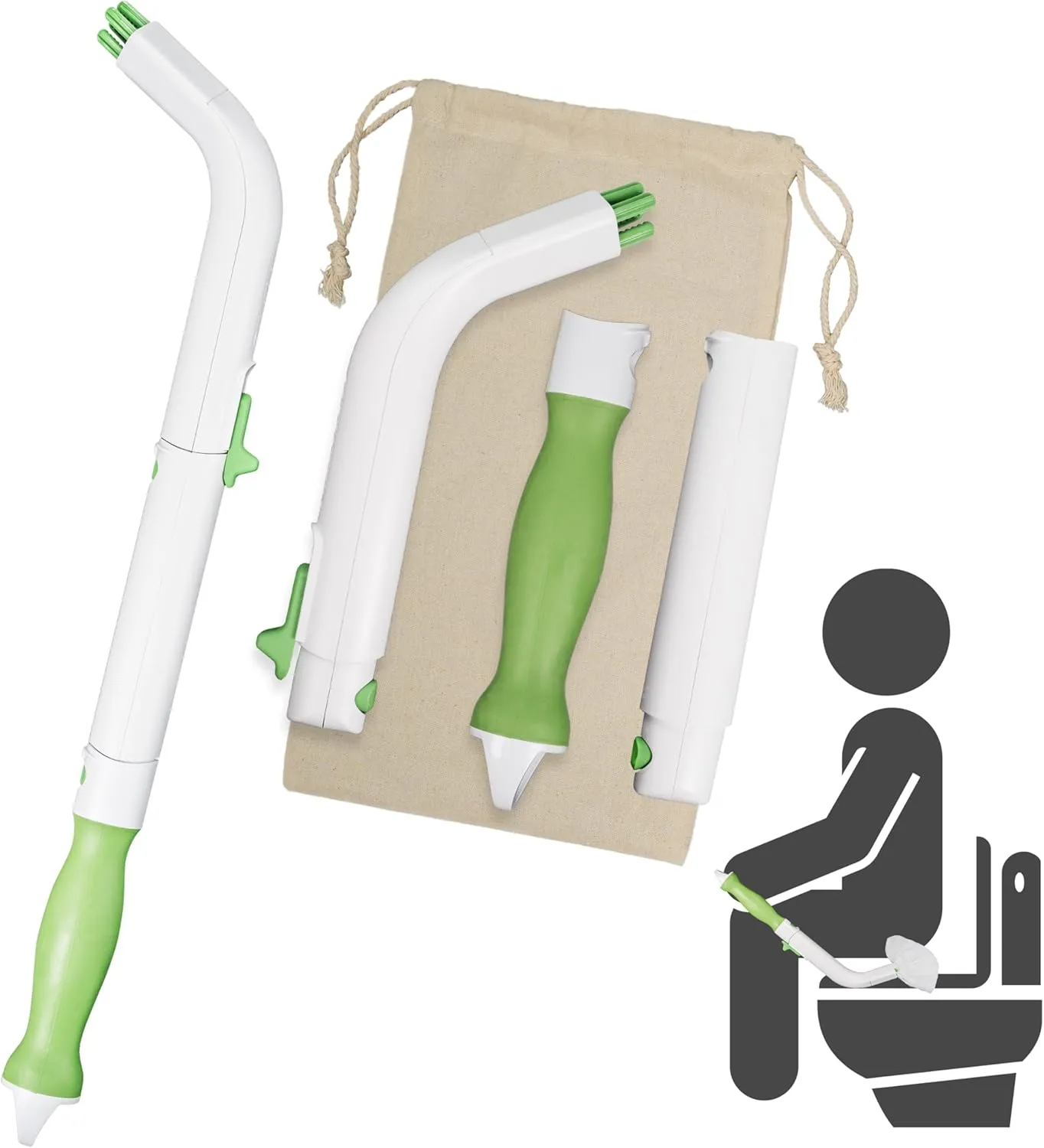 Master Kit – 20” Toilet Wiping Aid for People w/Range of Motion Limitations – Bum Wiping Assistance Tool/Toilet Aid for Wiping, Holding Tissue, Bathroom Aids for Wiping & Personal Hygiene Products
