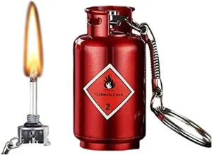 Match lighters, Flint Match lighters, fire Starter Permanent Match lighters, Outdoor Waterproof lighters(Red)