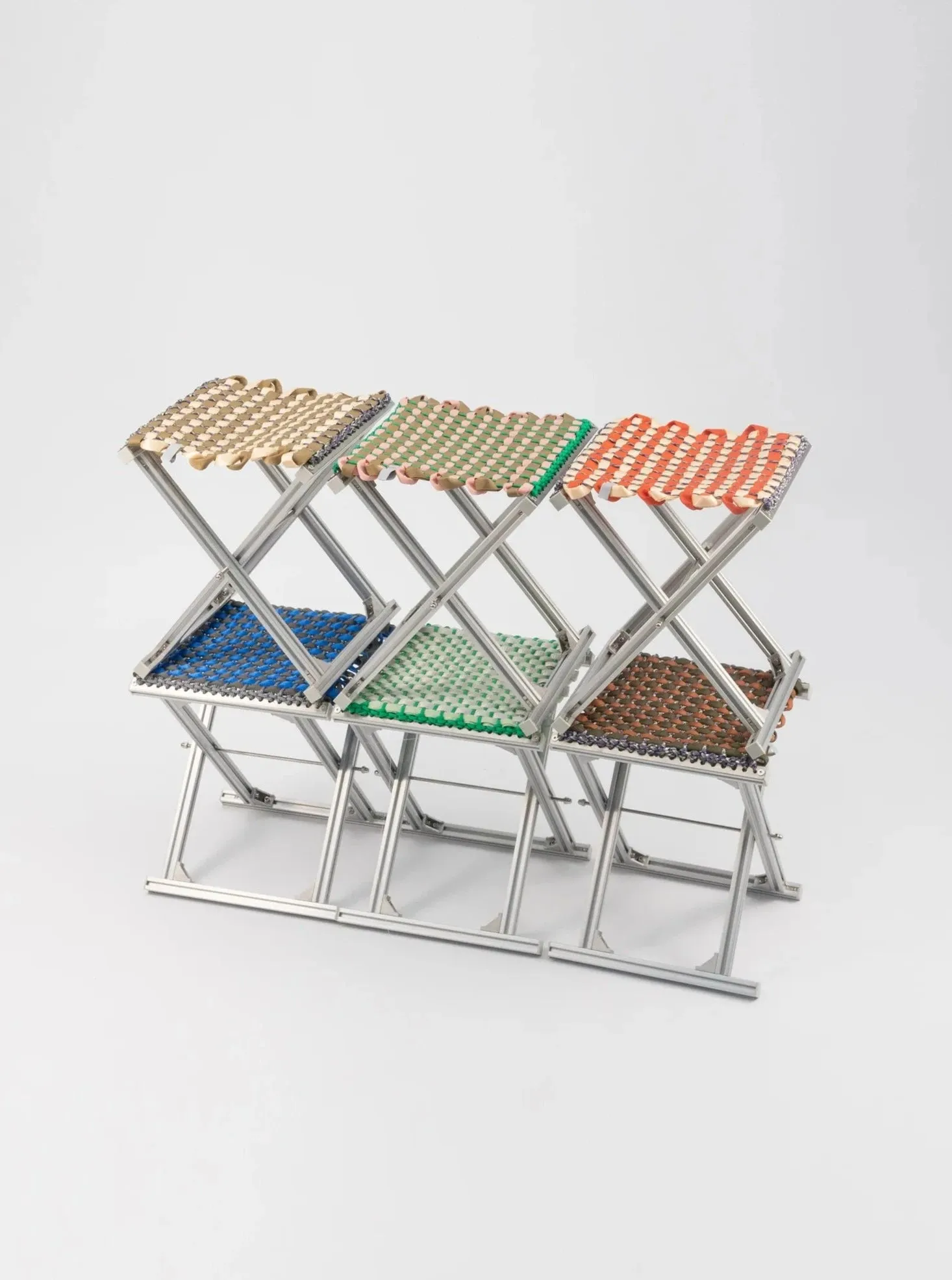 Mazha Stool - Cream/Persimmon