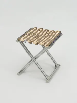 Mazha Stool - Cream/Tan