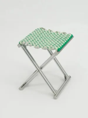 Mazha Stool - Pea/Silver