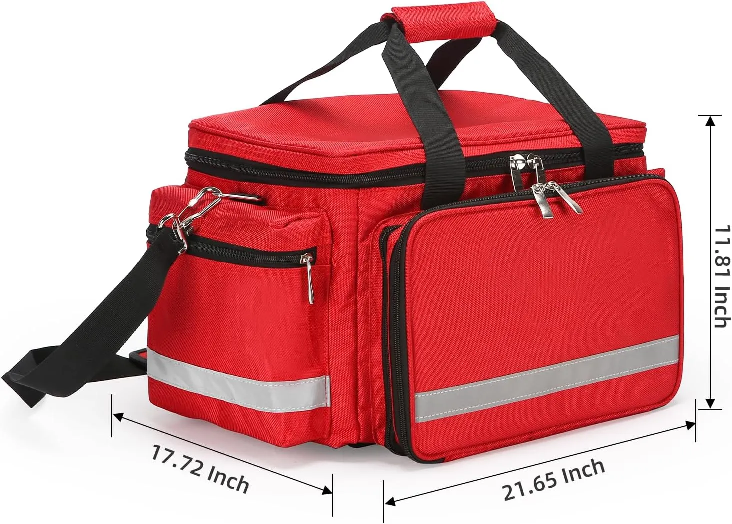 Medical Empty Bag First Aid Bag Emergency Responder Trauma Bag Empty, Professional First Aid Kits Storage Medical Bag with Inner Dividers and No-Scratch Bottom,Trauma Bag for Home Health Nurse Bag