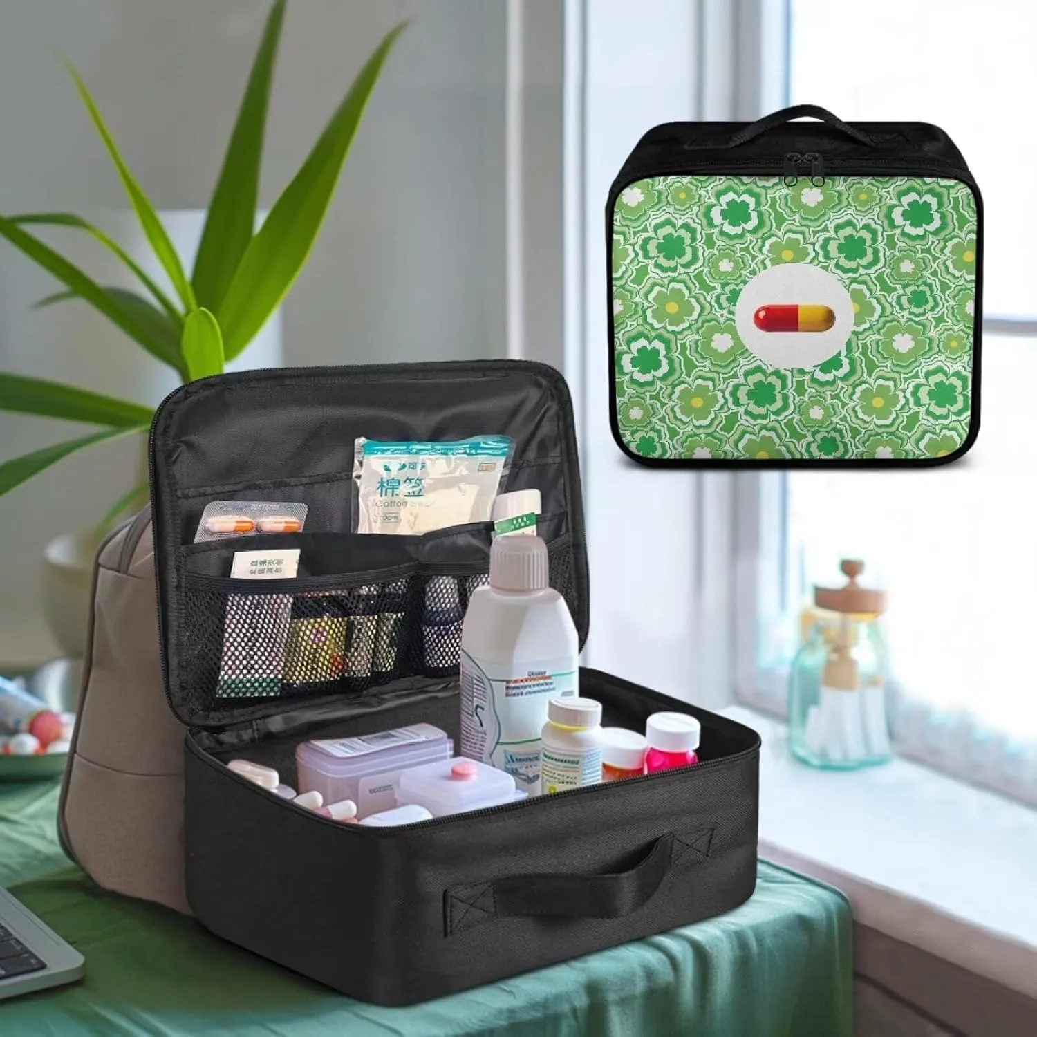 Medical kit Bag Empty-First Aid Kit-Medicine Organizer Bag-Medkit-Trauma Aid Kit,Camping-Hiking-Hunting Gear, Essential for Travel and Outdoor Activities (Bag Only)