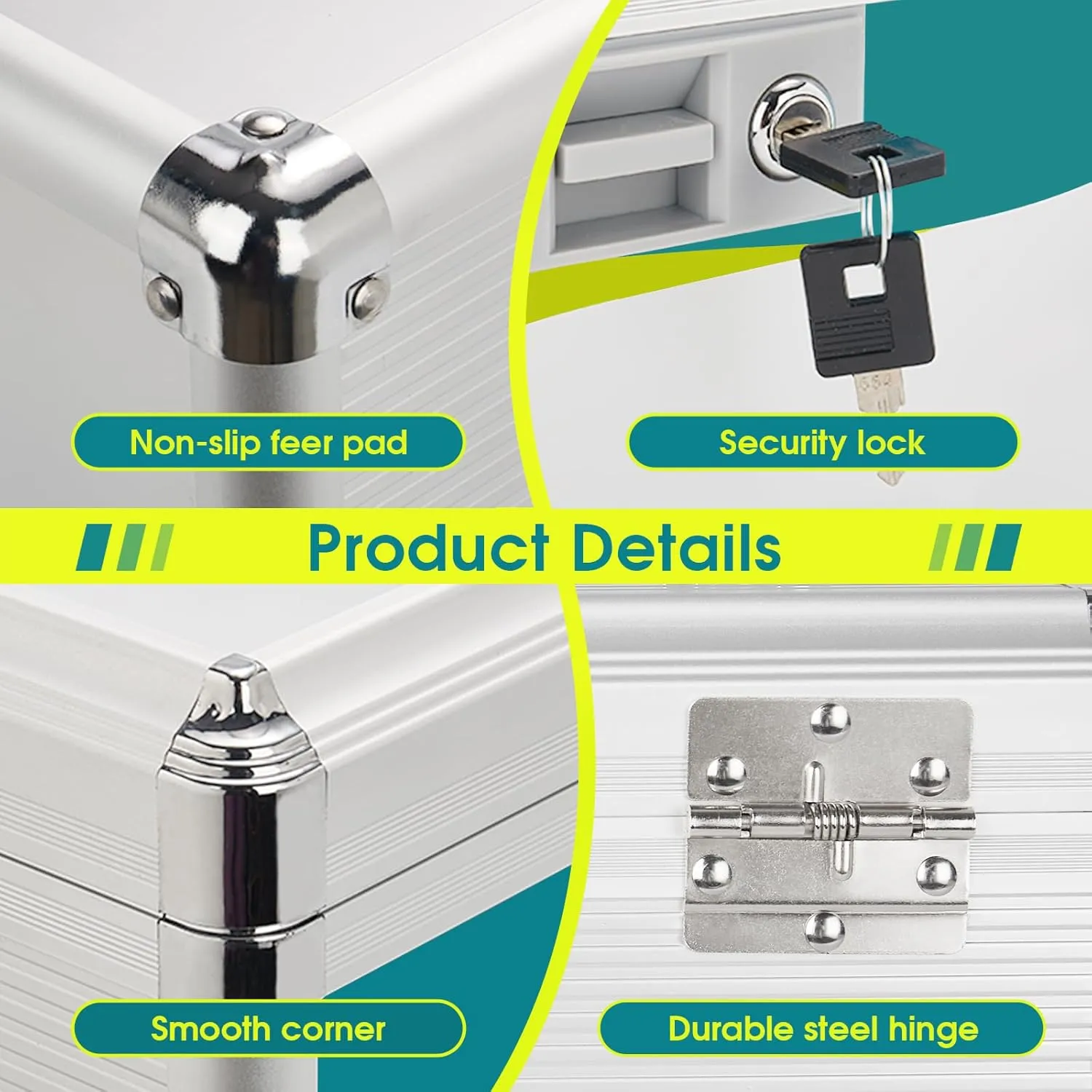 Medicine Lock Box, medication lock box,locking medicine box, Security Lock Boxes【Small】 10x6.7x6.7 Inch,First Aid Key,Lock Box for Medication