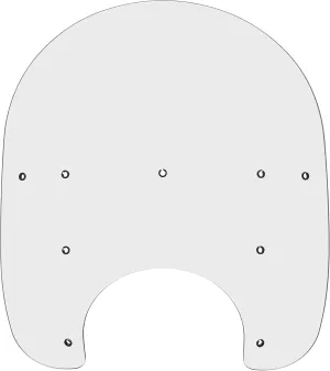 Memphis Shades MEP6220 Clear Windshield (Replacement Plastic For Harley-Davidson 17" Road King Replacement Plastic)