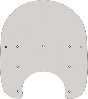 Memphis Shades MEP6229 Solar Windshield (Replacement Plastic For Harley-Davidson 17" Road King Replacement Plastic)