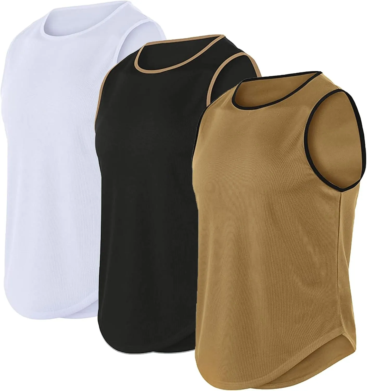 Men's Althletic Quick Dry Gym Muscle Lightweight Breathable Tank Top Workout Sleeveless Tee Bodybuilding Fitness