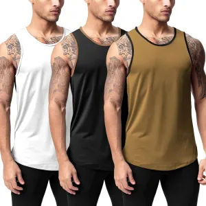 Men's Althletic Quick Dry Gym Muscle Lightweight Breathable Tank Top Workout Sleeveless Tee Bodybuilding Fitness