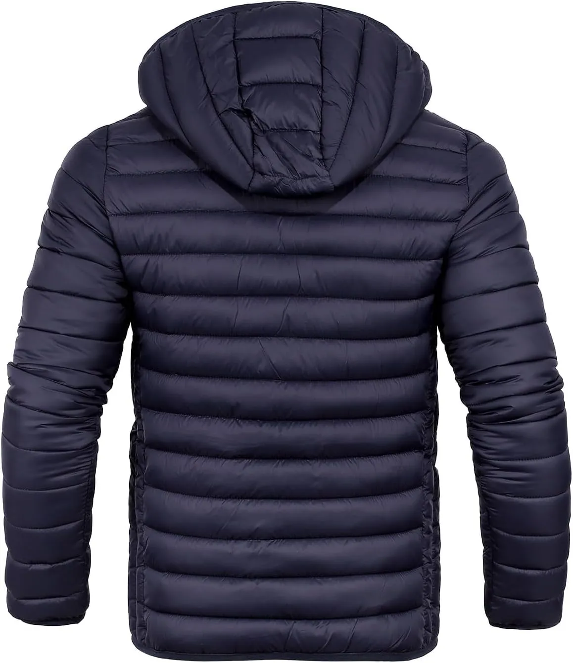 Men's Lightweight Puffer Jacket Down Packable Jacket Winter Coat with Hood