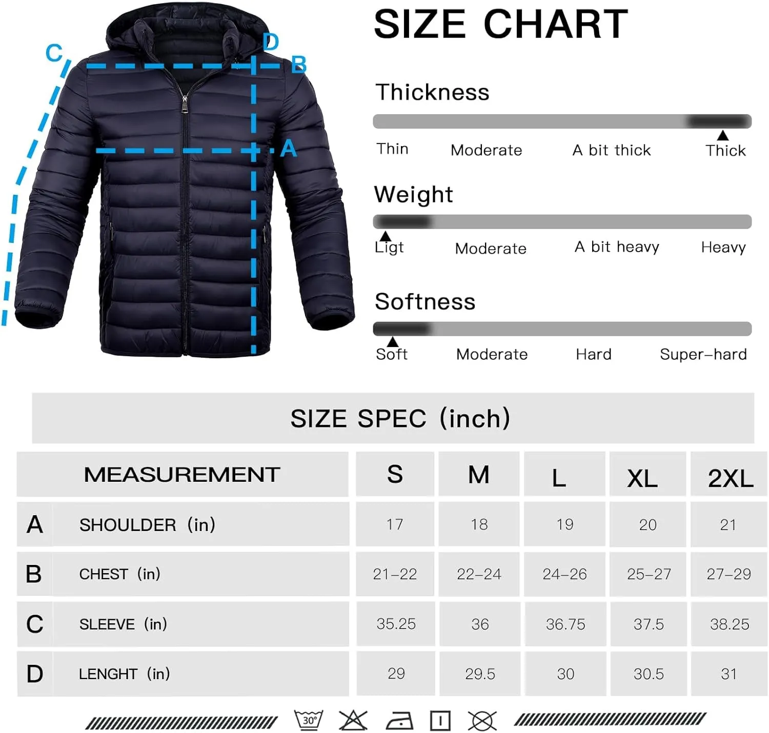 Men's Lightweight Puffer Jacket Down Packable Jacket Winter Coat with Hood