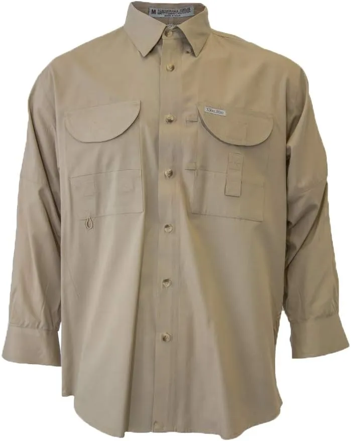 Men's Long Sleeve Fishing Button Down Shirt, Breathable Outdoors Casual Lightweight Shirt