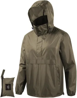 Men's Rain Jacket Waterproof Lightweight Packable Raincoat with Hood for Hiking Travel