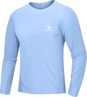 Mens Sun Protection Shirts UV SPF UPF 50  Long Sleeve Rash Guard Fishing Running Swim T-Shirt Quick-Dry Lightweight